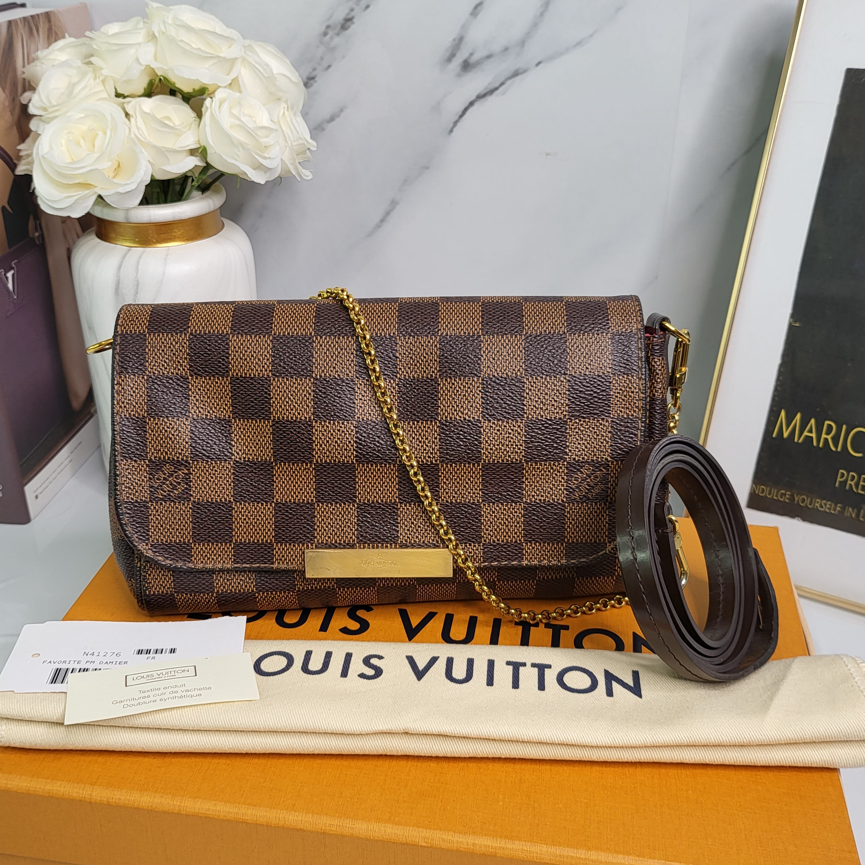 Louis Vuitton Favorite Pm Bag Damier Ebene N41276