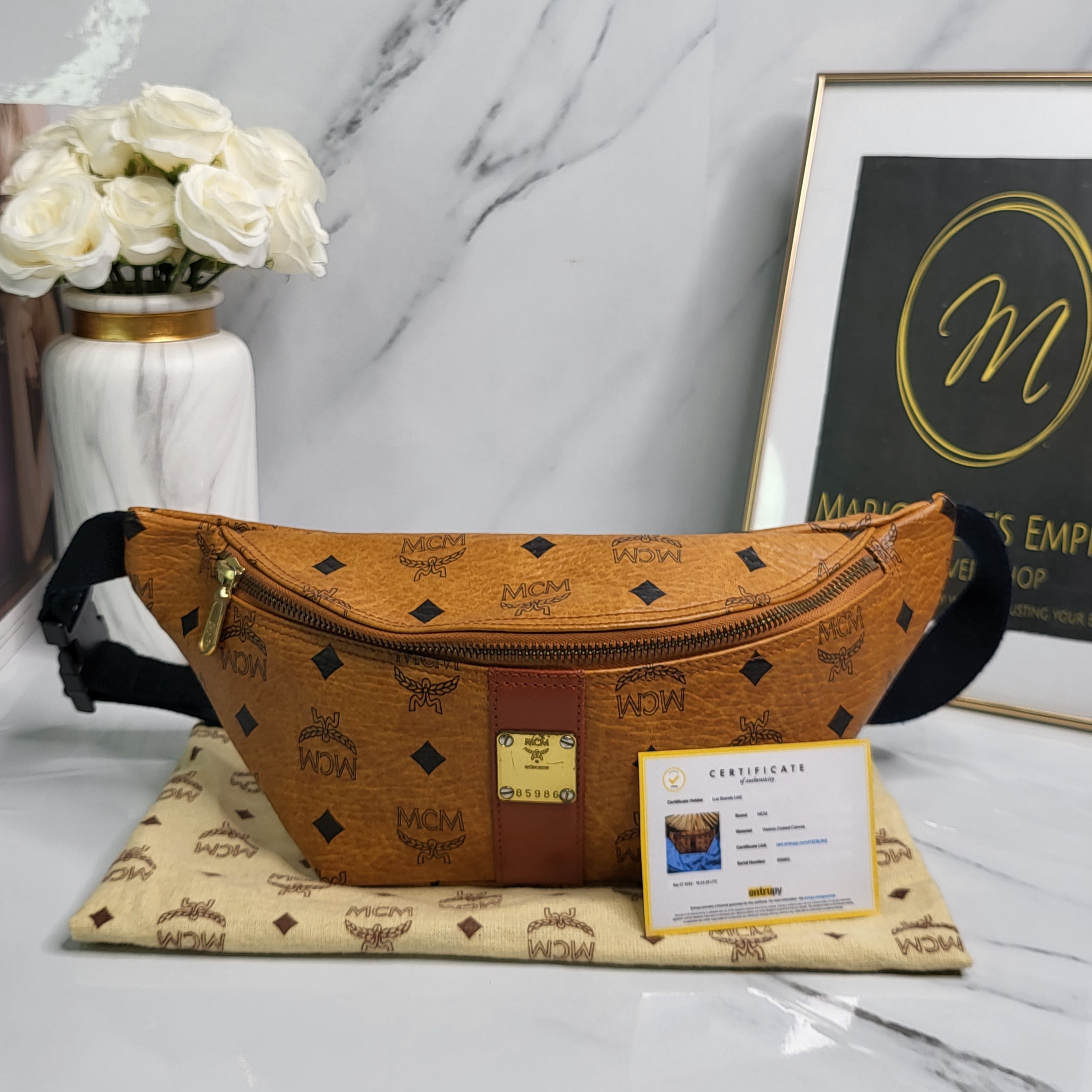 Mcm waist store pouch