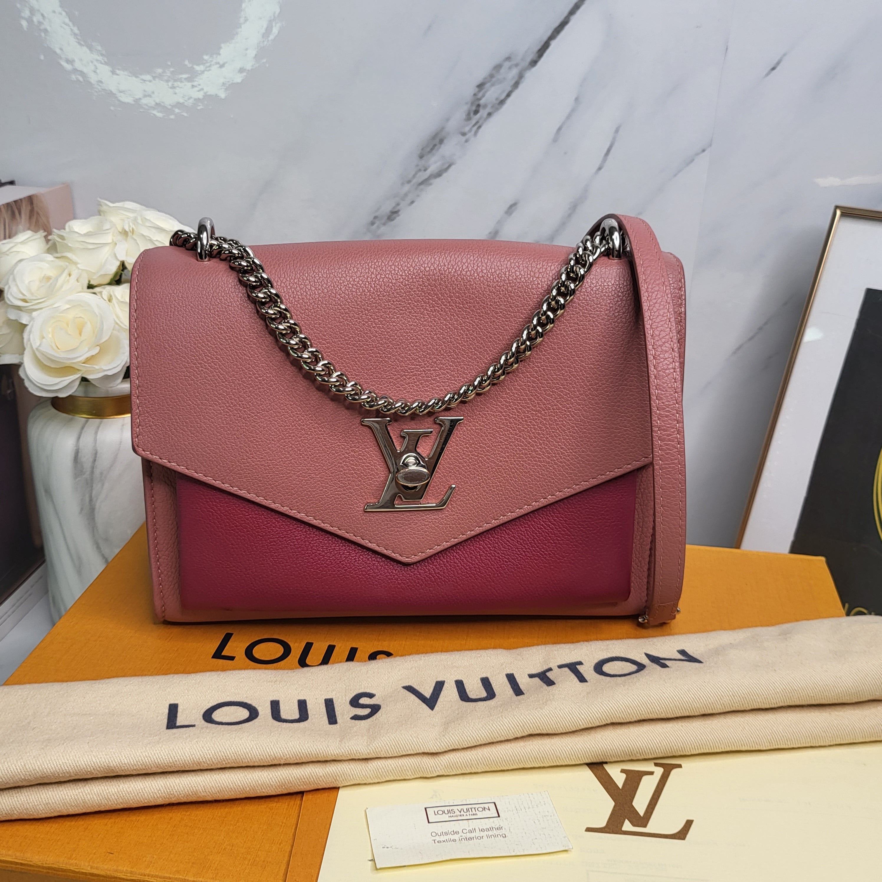 Louis Vuitton Soft Calfskin Mylockme Shoulder Bag