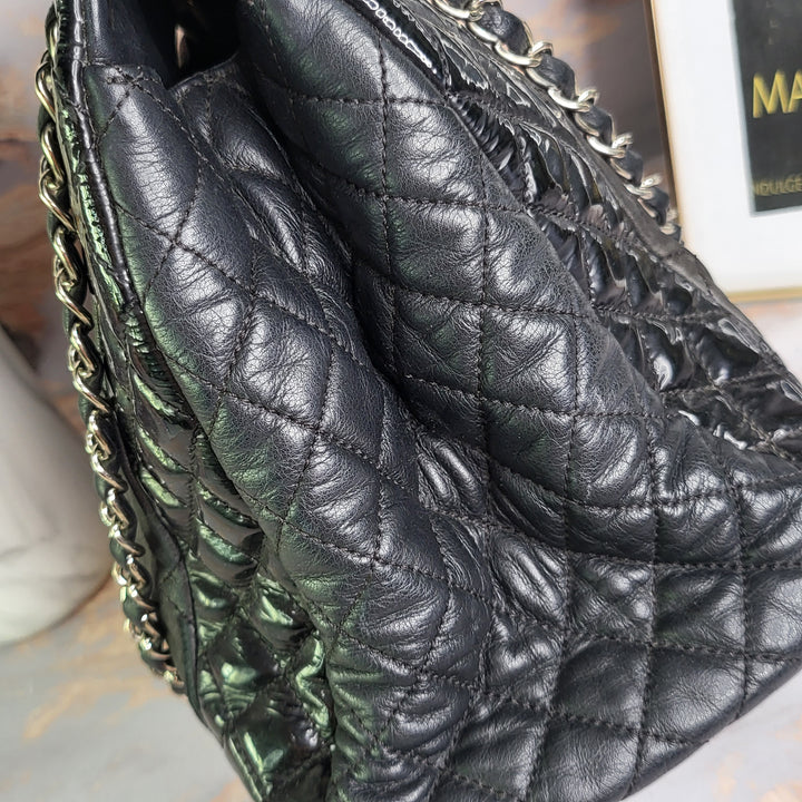 Chanel Matelasse Lambskin Enamel Chain Shoulder Bag
