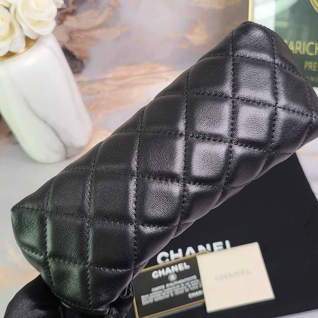 Chanel Lambskin Clutch Bag