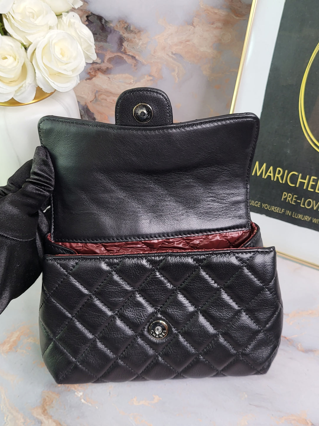 Chanel Lambskin Clutch Bag