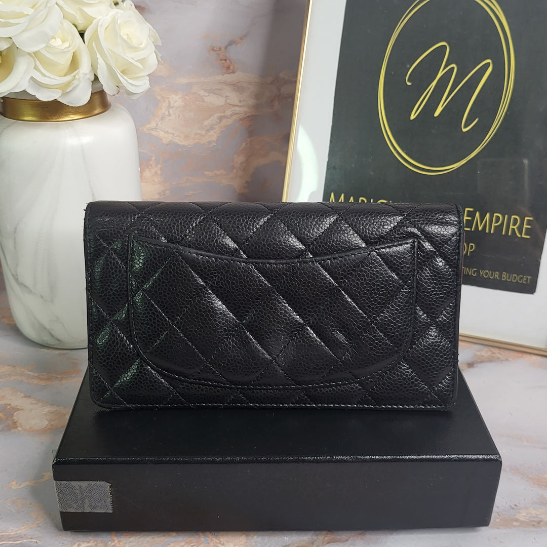 Chanel Caviar Yen Wallet