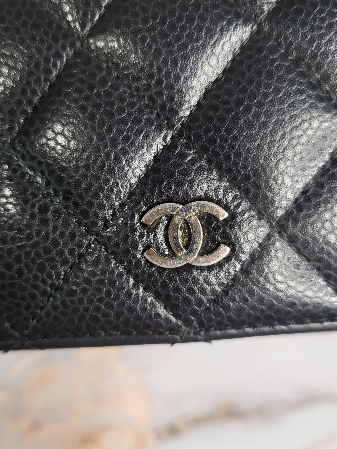 Chanel Caviar Yen Wallet