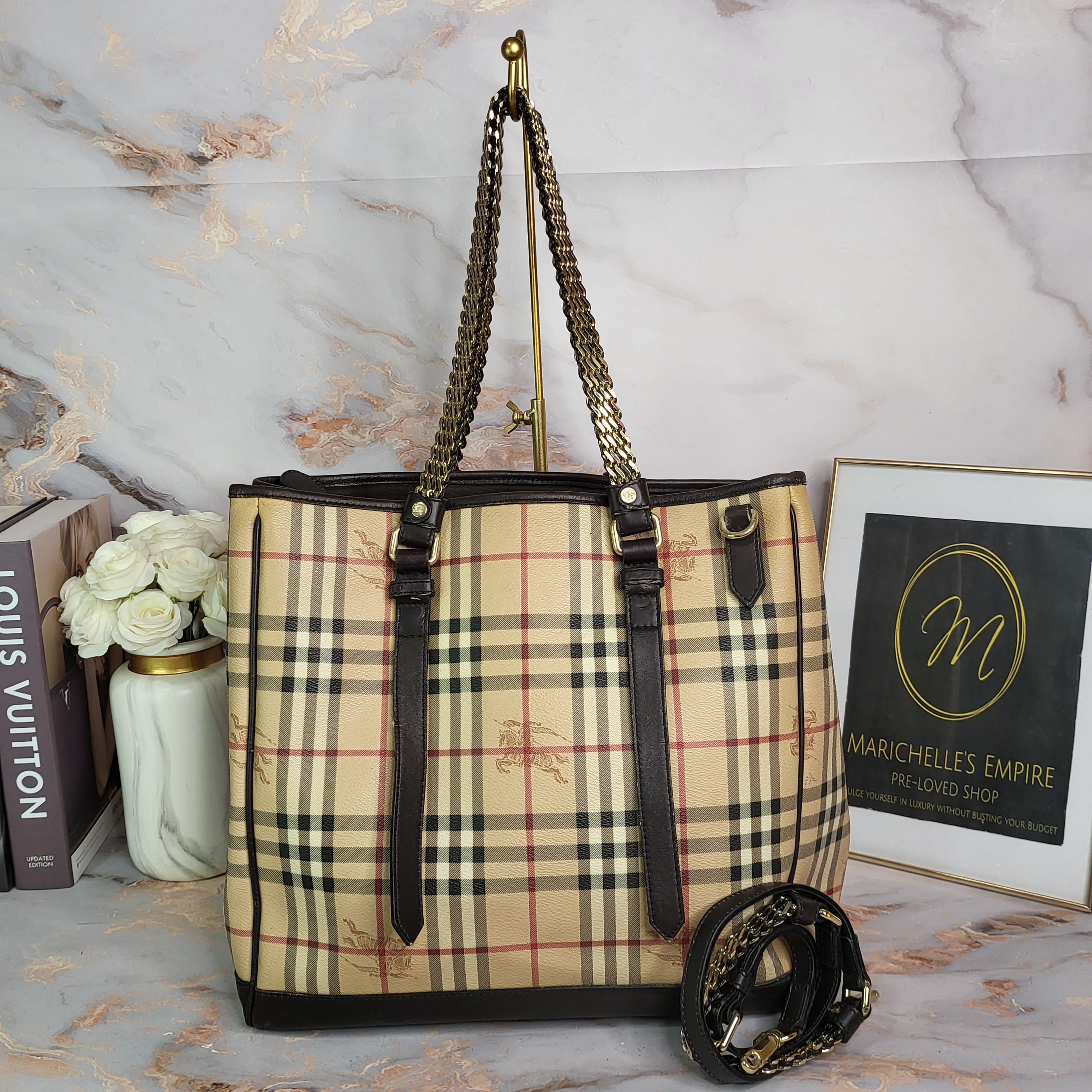 Burberry Haymarket Leyland Tote Bag Marichelle s Empire