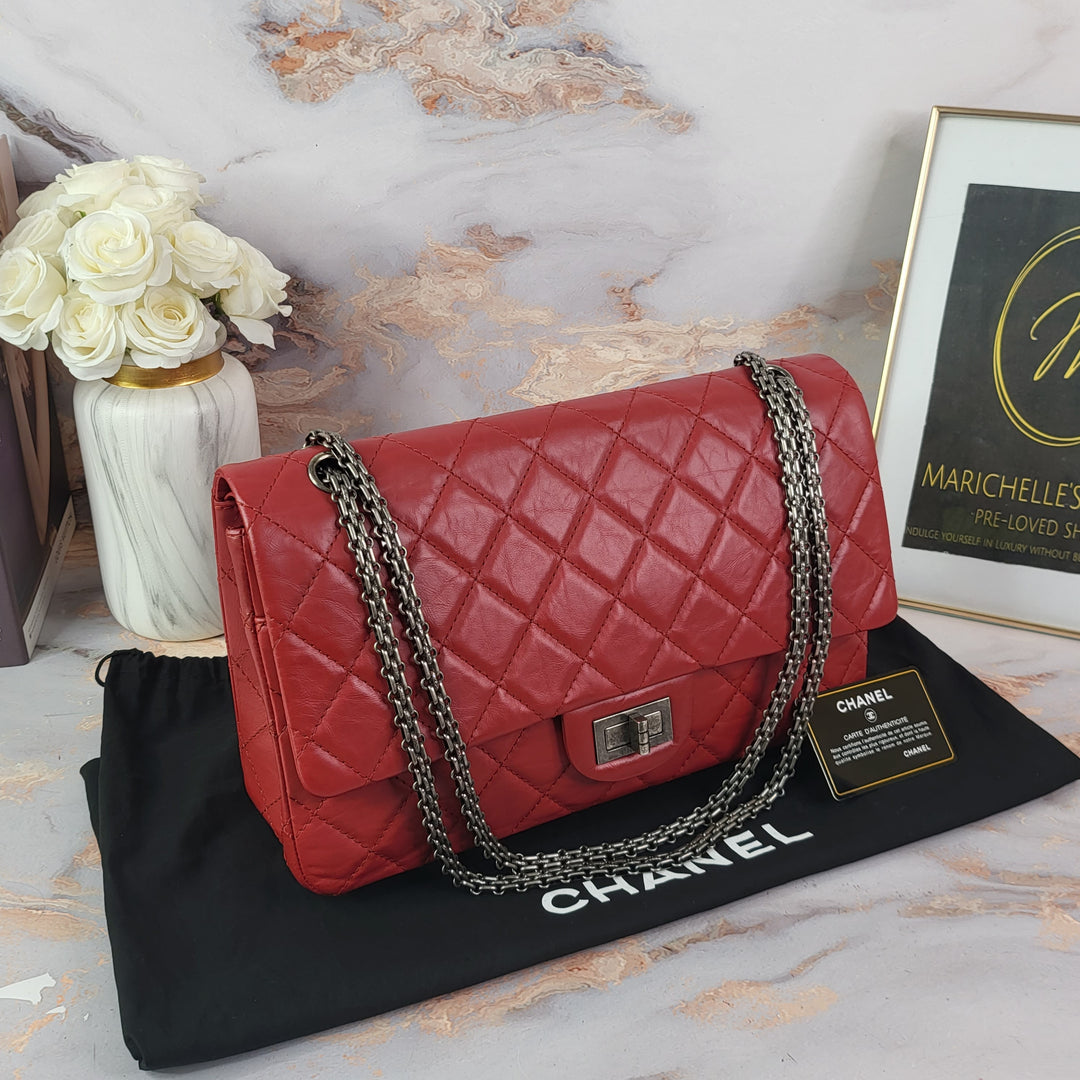 Chanel Red Reissue Double Flap Jumbo