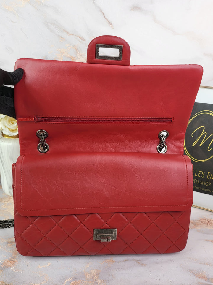 Chanel Red Reissue Double Flap Jumbo