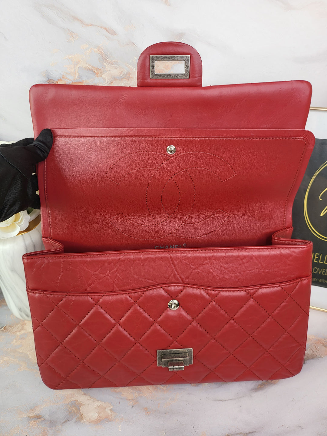 Chanel Red Reissue Double Flap Jumbo