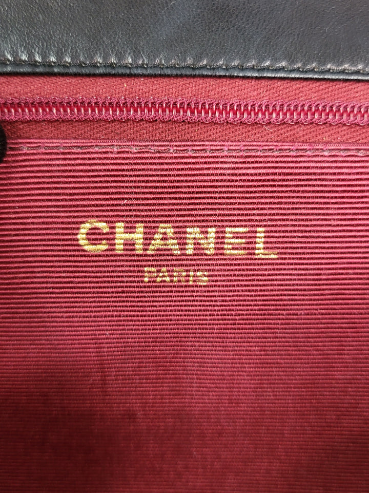 Chanel Lambskin Chevron Single Flap Bag