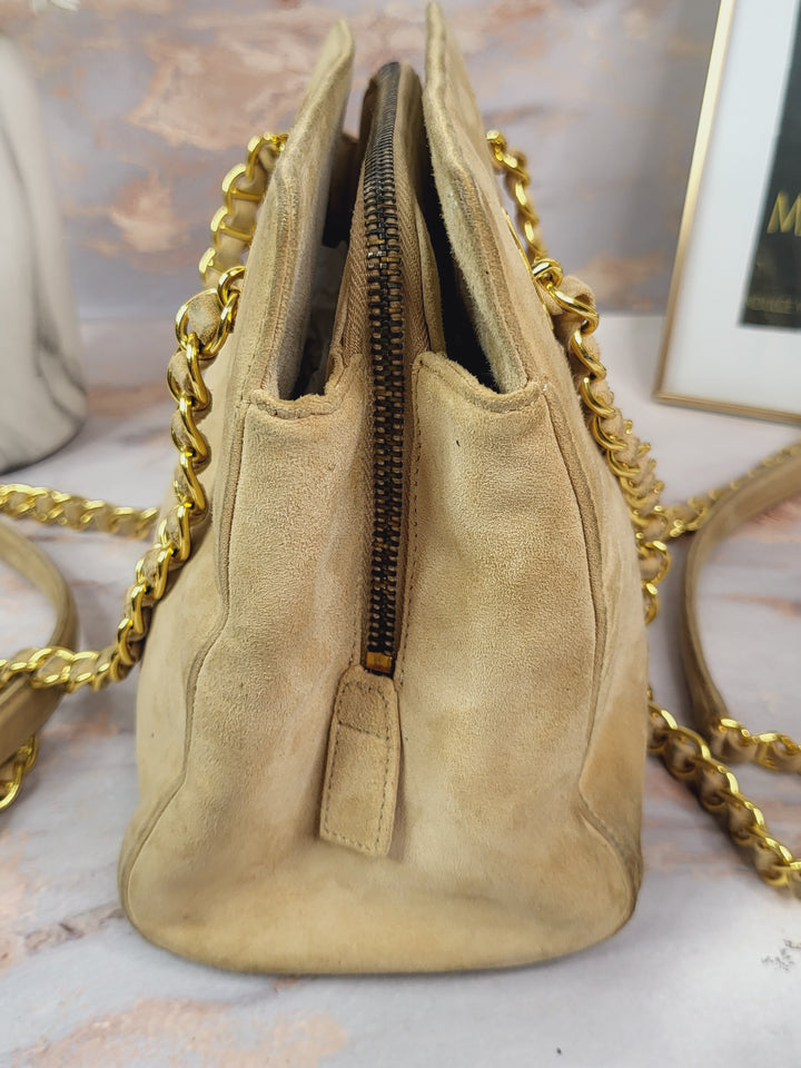 Prada Vintage Suede Camoscio Chain Bag