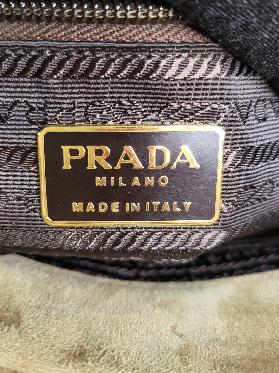 Prada Vintage Suede Camoscio Chain Bag