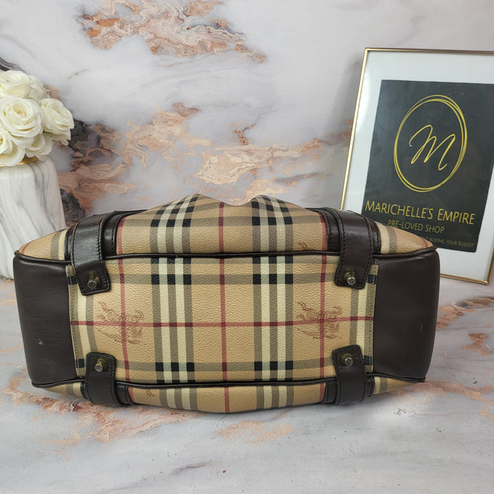 Burberry Haymarket Boston Bag