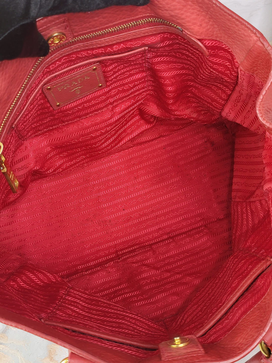 Prada Daino Leather Tote Bag