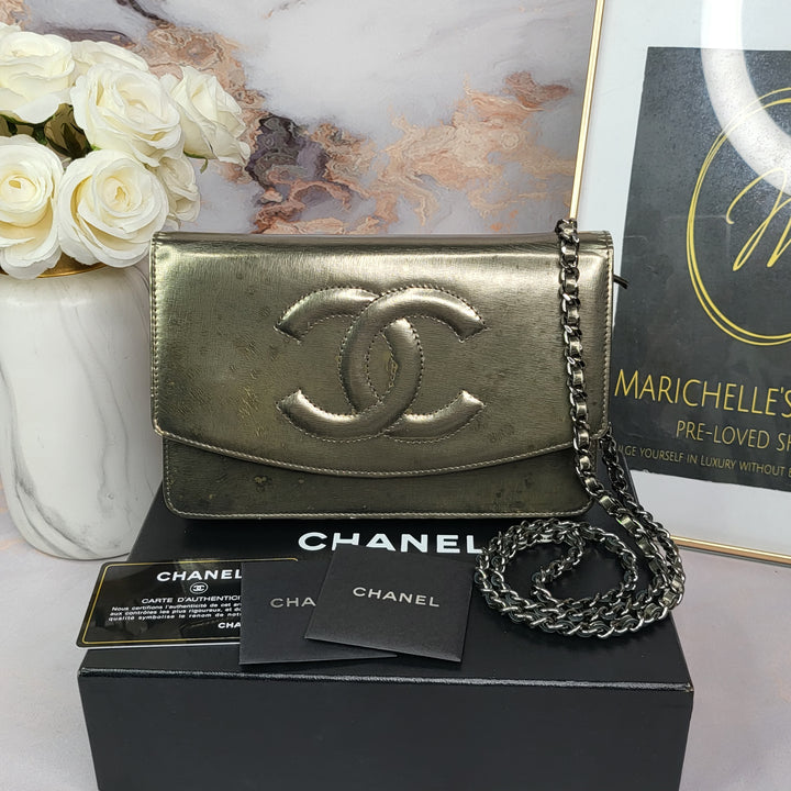 Chanel Metallic Wallet On Chain