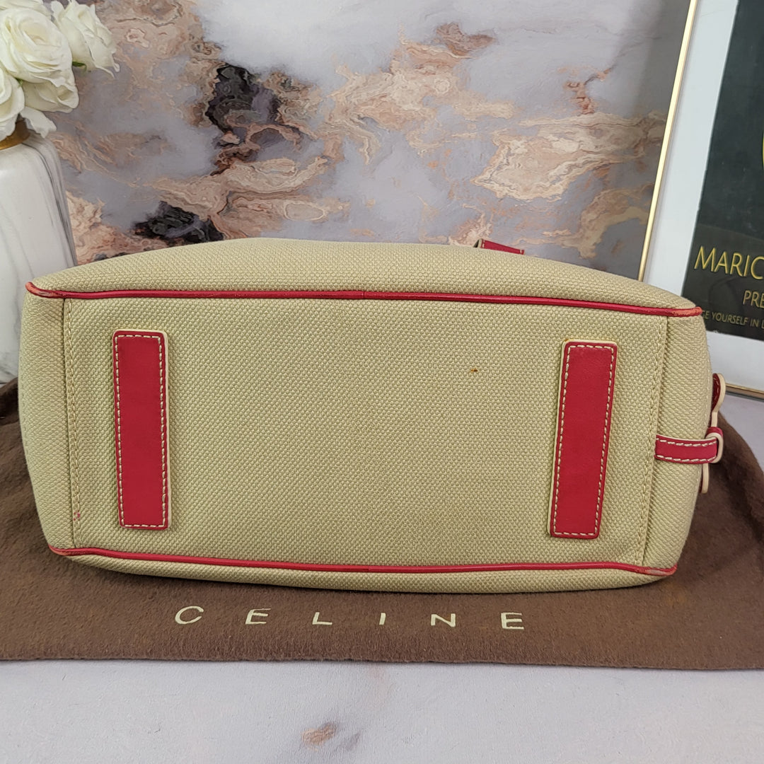 Celine Canvas Boogie Handbag