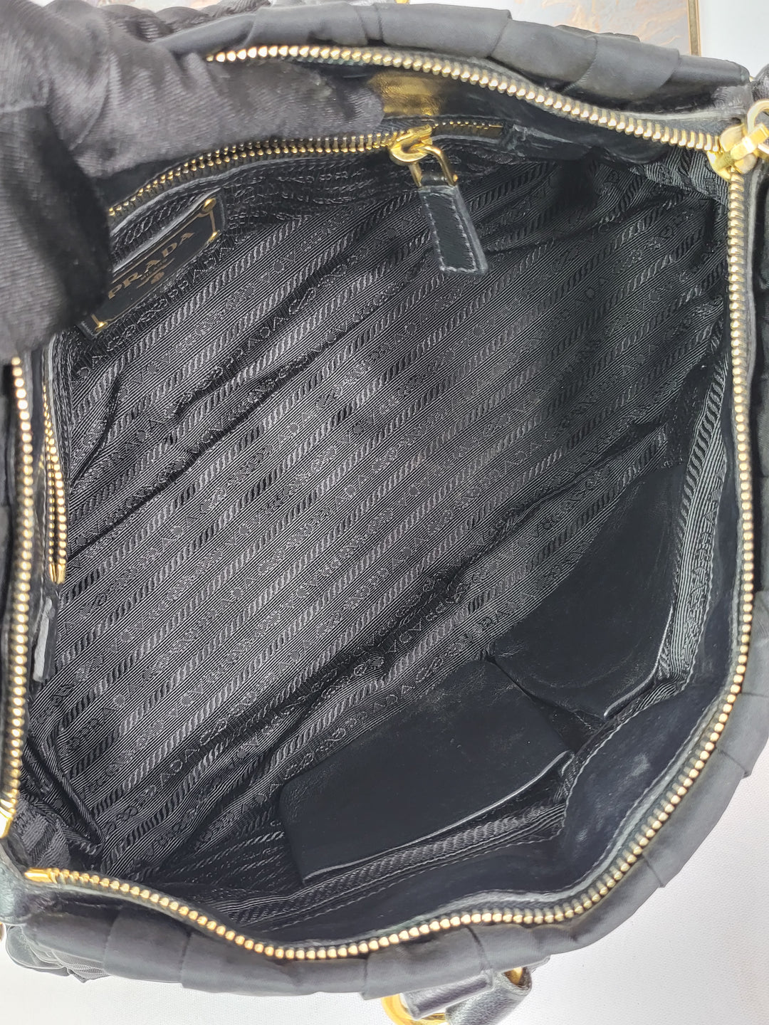 Prada Tessuto Gauffre Tote Bag