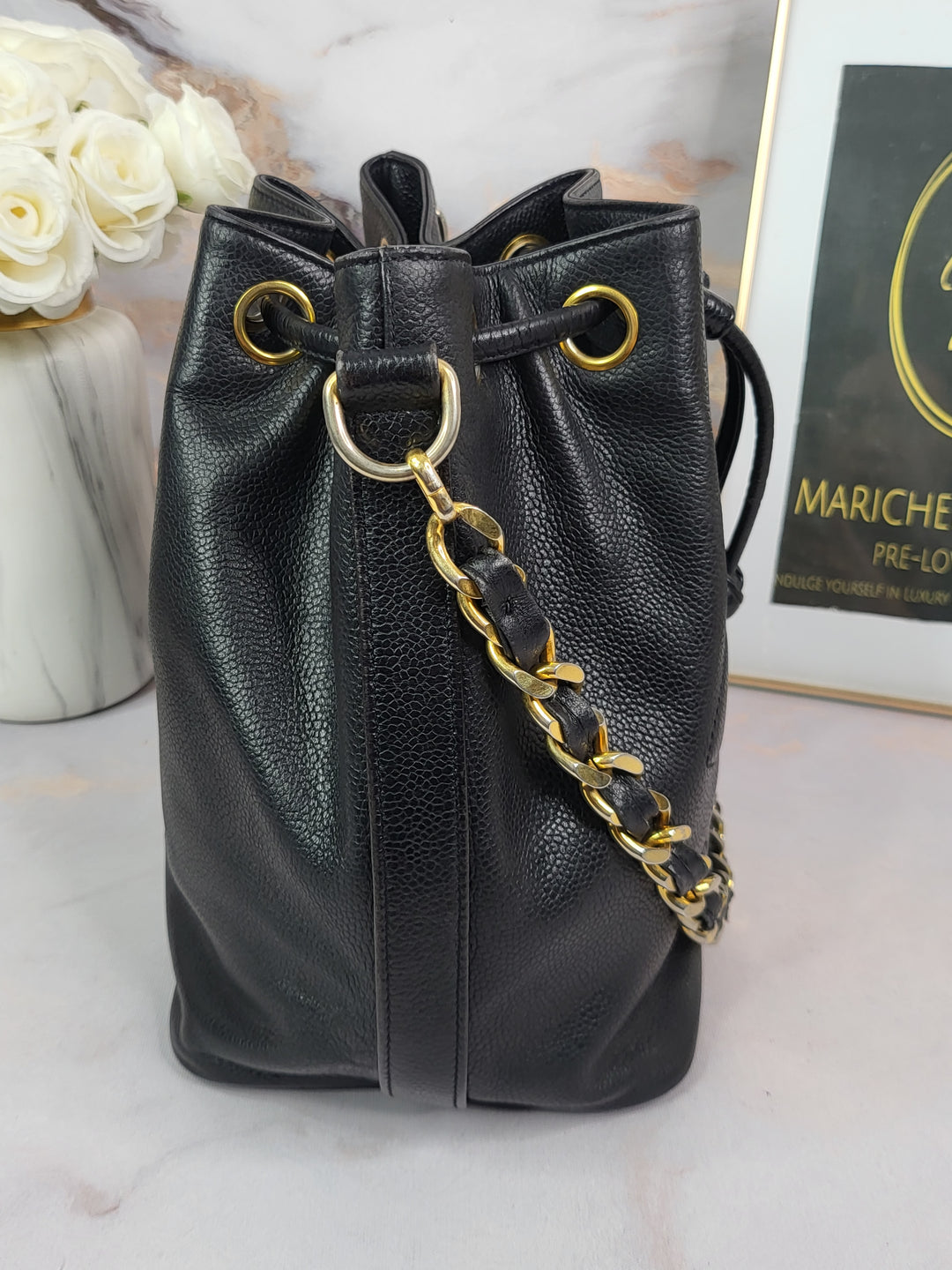 Chanel Vintage Caviar Timeless Bucket Bag