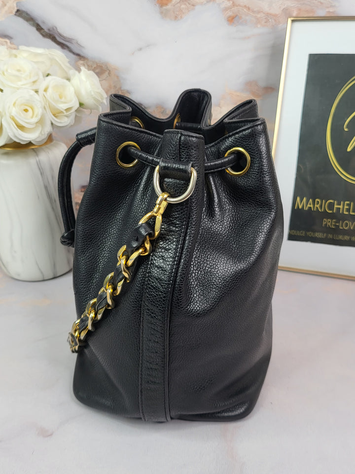 Chanel Vintage Caviar Timeless Bucket Bag