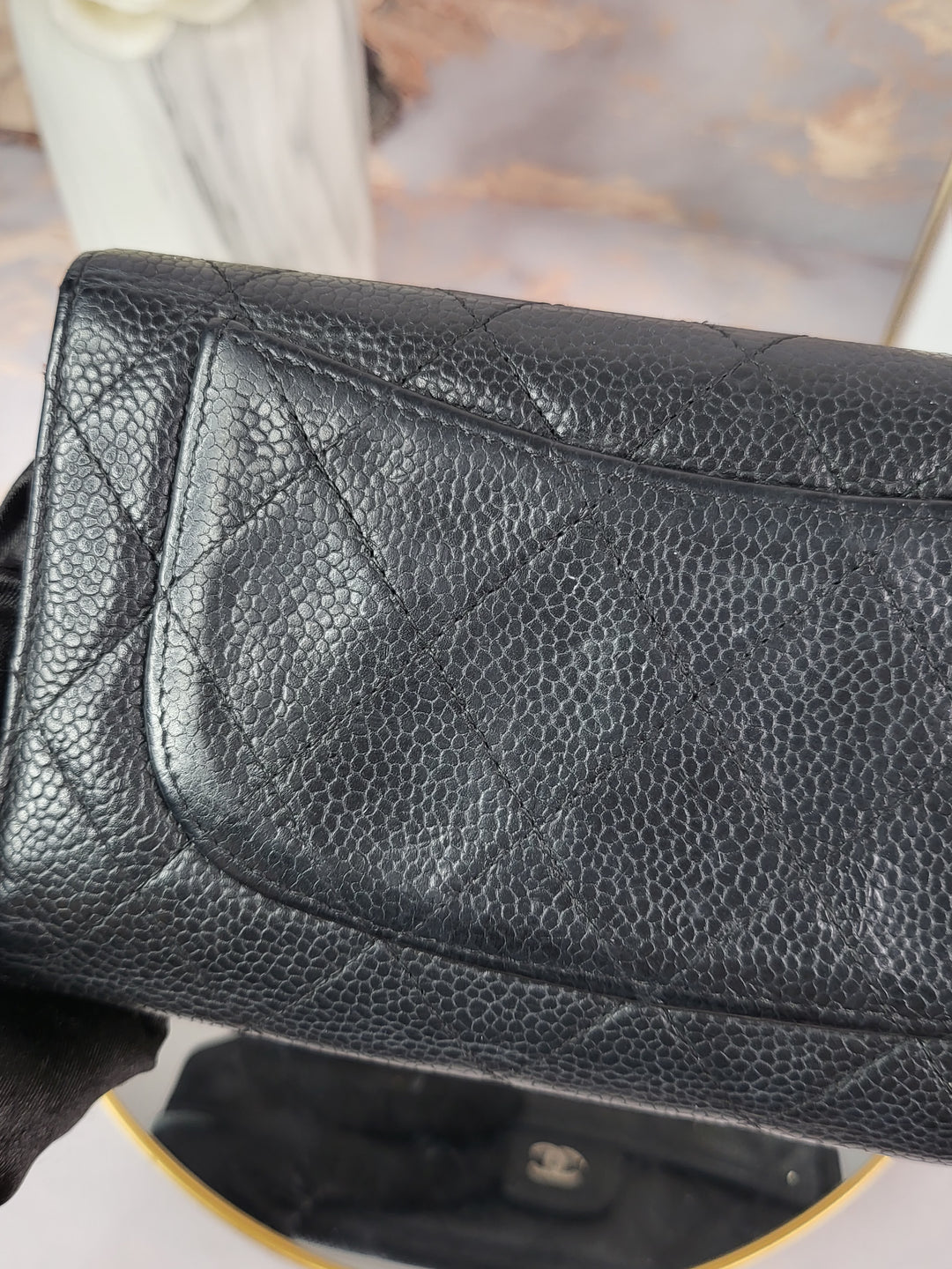 Chanel Caviar Long Flap Wallet