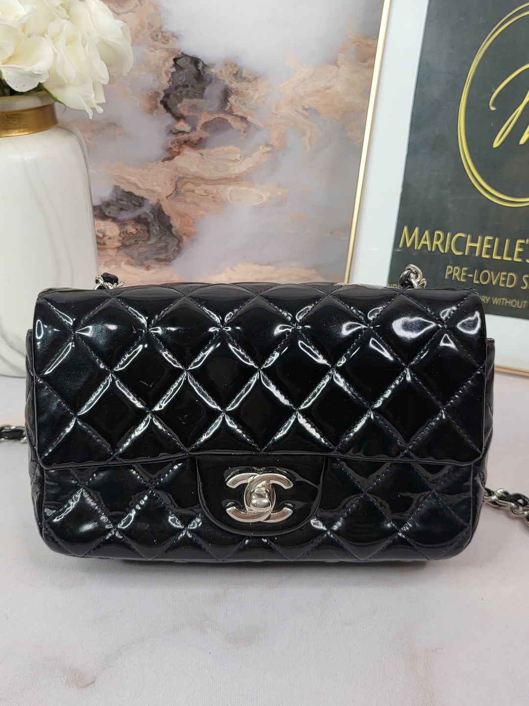 Chanel Patent Mini Rectangular Flap