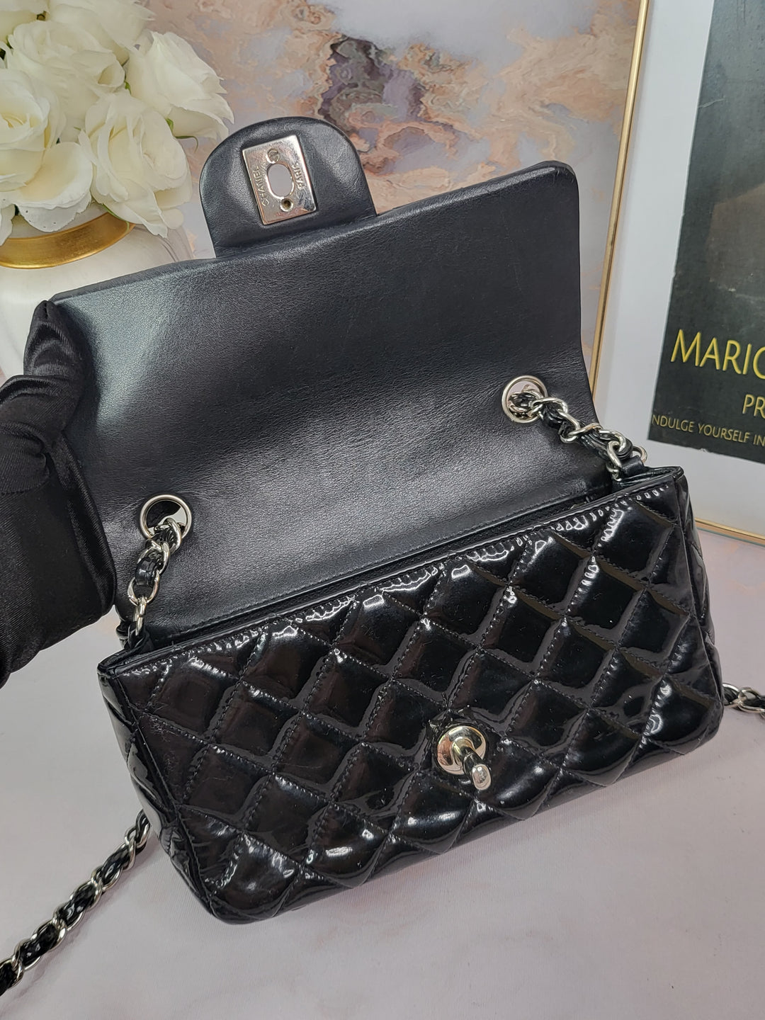 Chanel Patent Mini Rectangular Flap