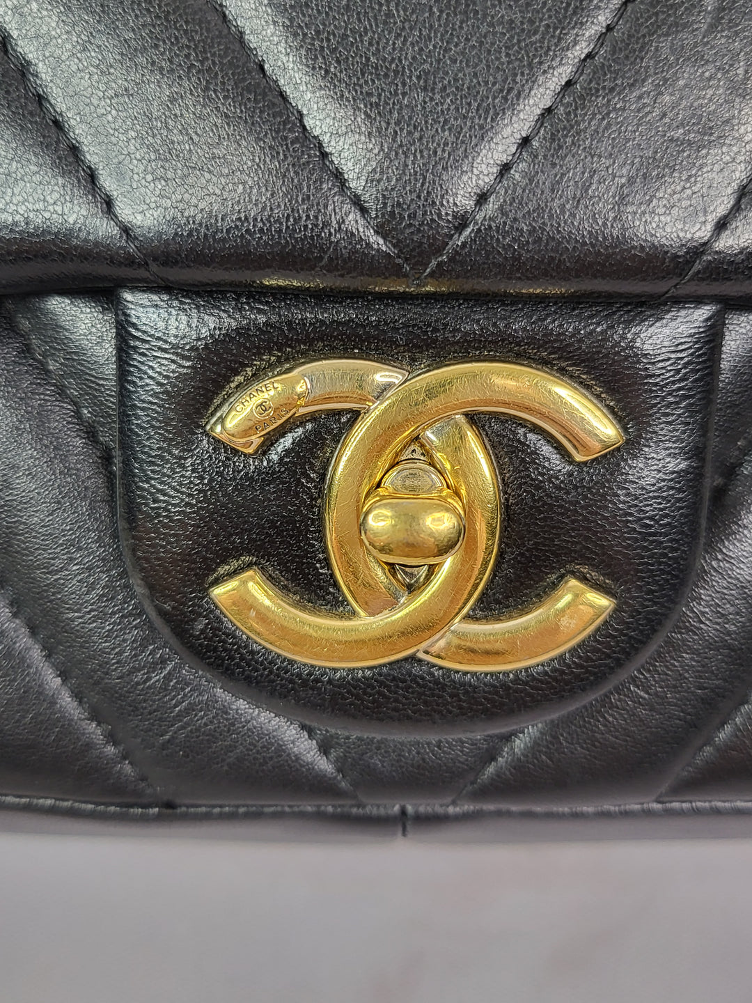 Chanel Lambskin Chevron Single Flap