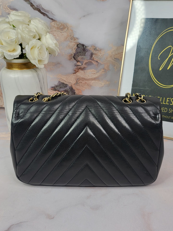 Chanel Lambskin Chevron Single Flap