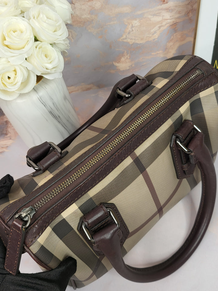 Burberry Brown Nova Boston Bag