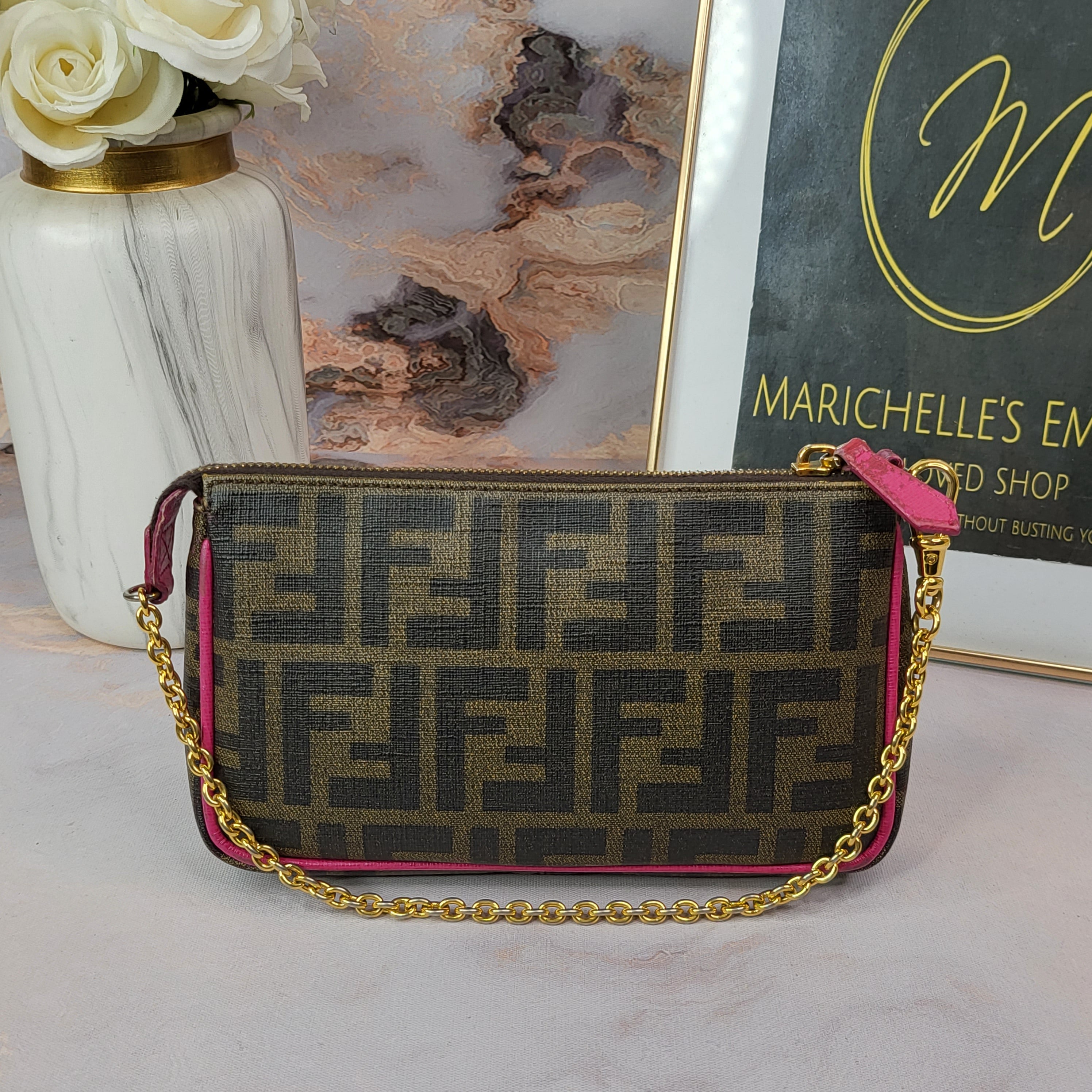 FENDI ZUCCA SPALMATI POCHETTE Marichelle s Empire