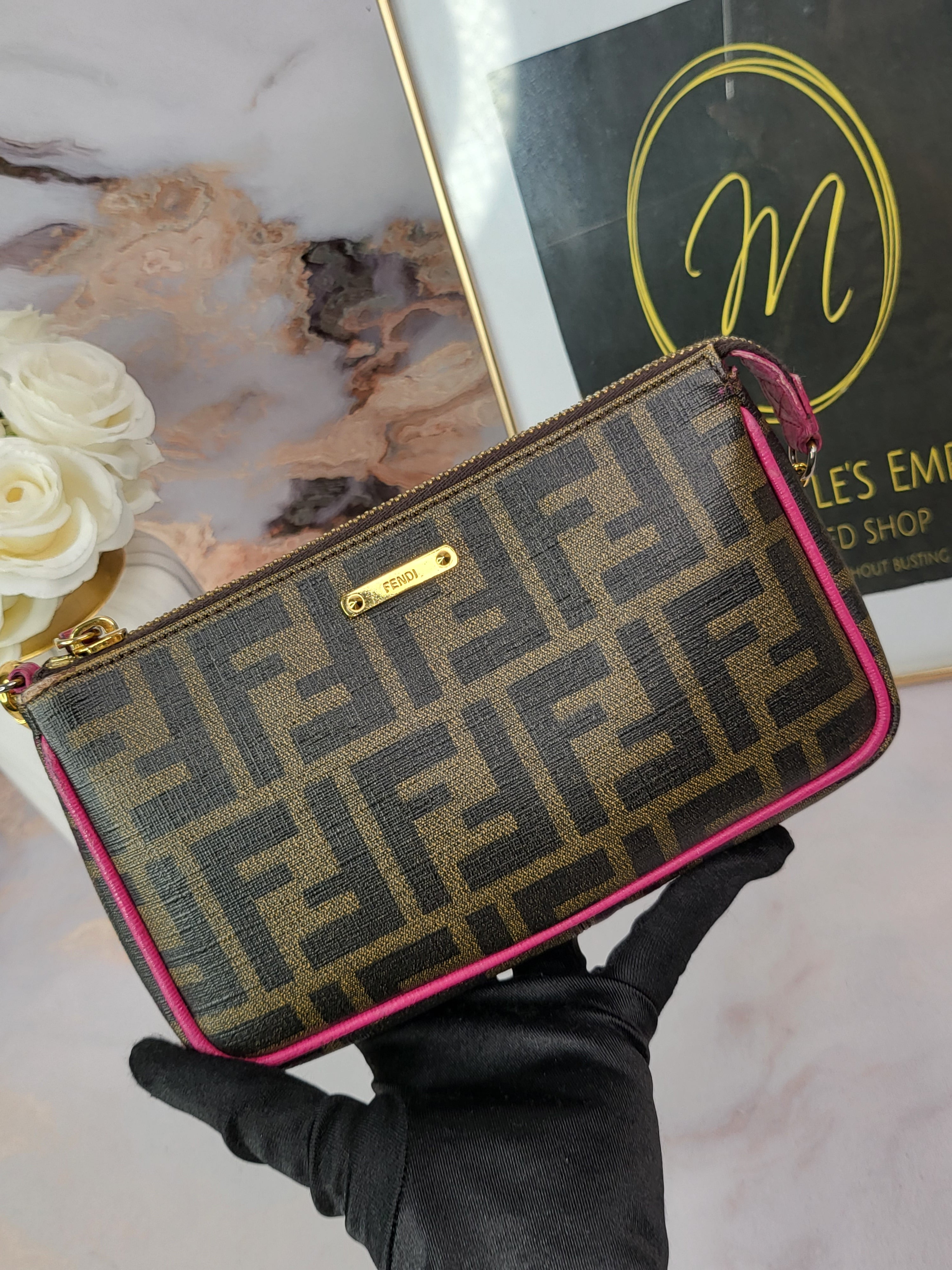 FENDI ZUCCA SPALMATI POCHETTE Marichelle s Empire