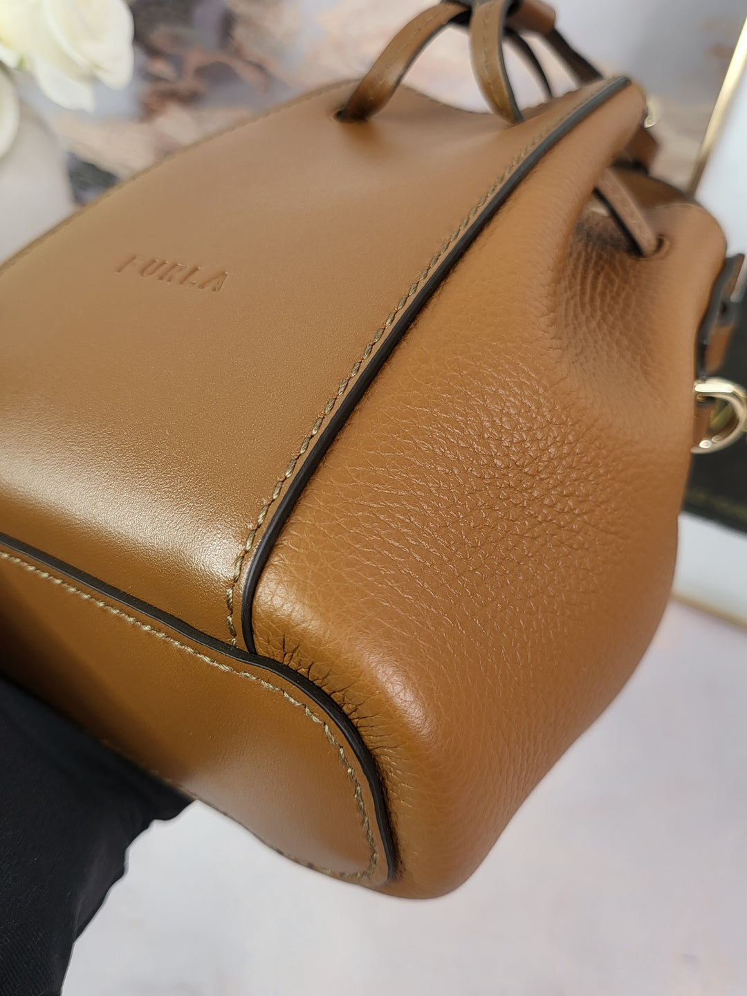 FURLA MINI DRAWSTRING BUCKET