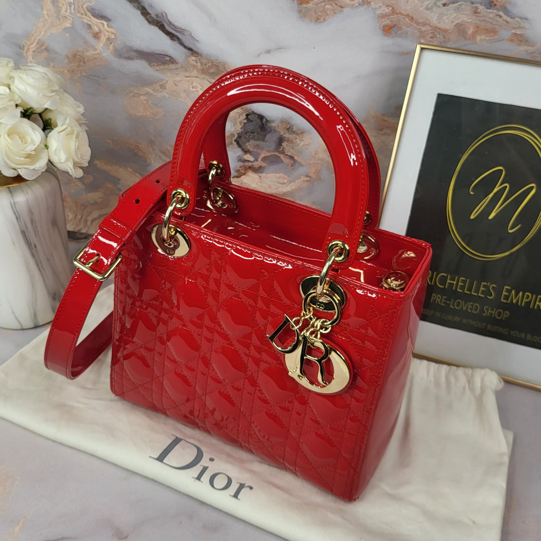 Christian Dior Patent Lady Dior Small