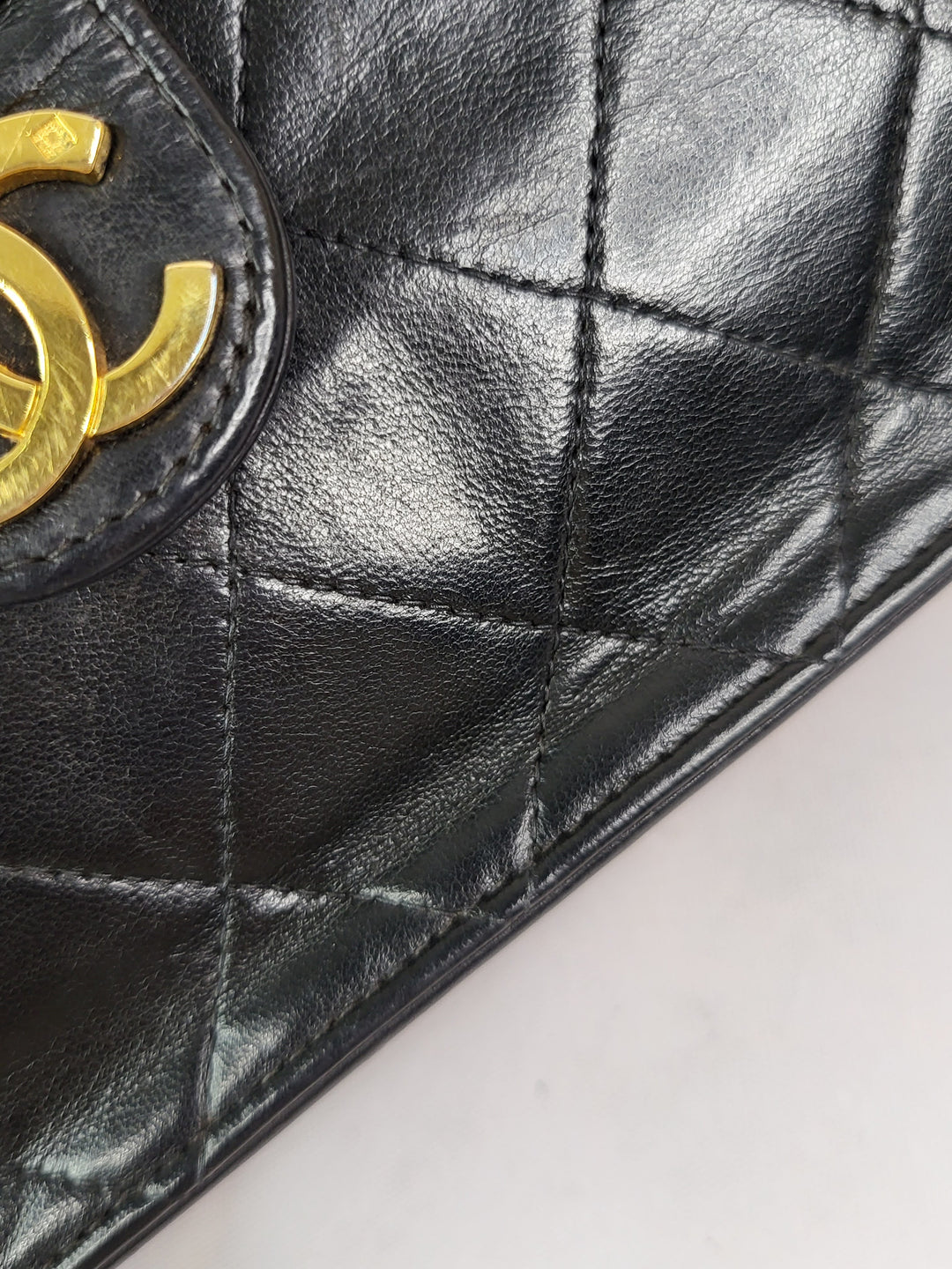 Chanel Lambskin Vintage 24k Goldplate Flap