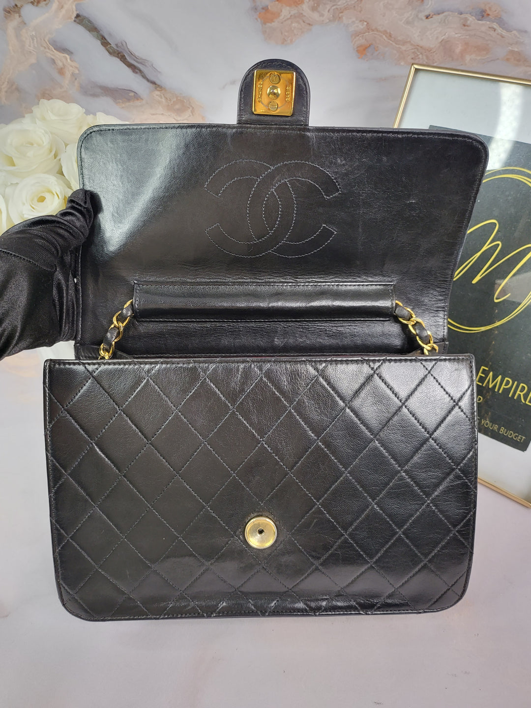 Chanel Lambskin Vintage 24k Goldplate Flap