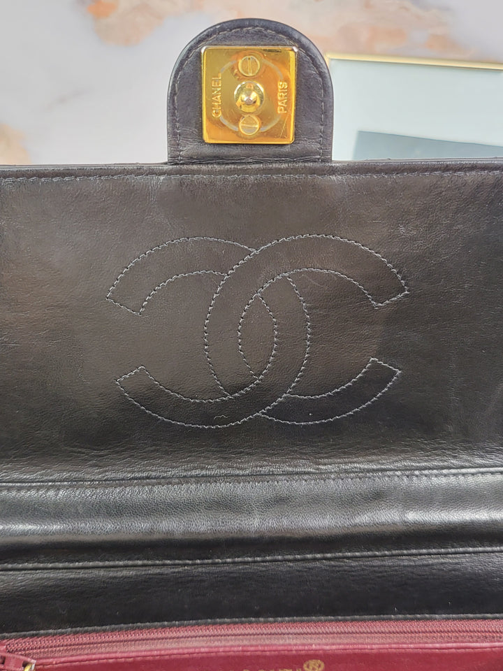 Chanel Lambskin Vintage 24k Goldplate Flap