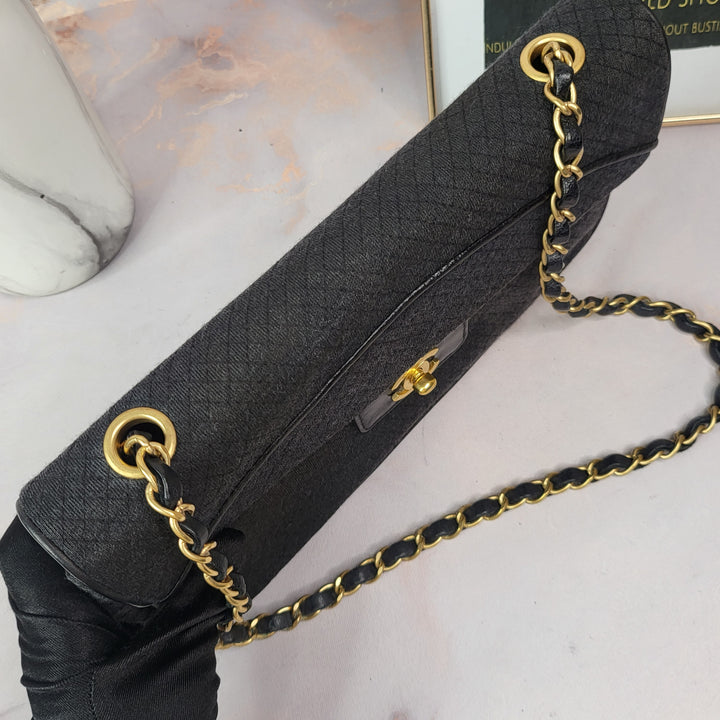 Chanel Fabric East West Flap