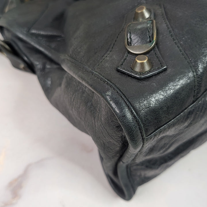 Balenciaga Distressed Leather Town