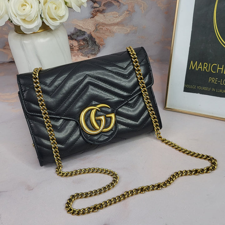 Gucci Marmont Mini Chain Wallet