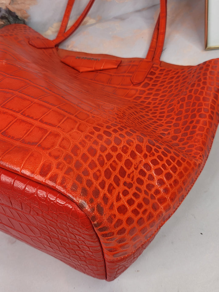 Givenchy Antigona Croc Embossed Tote Bag