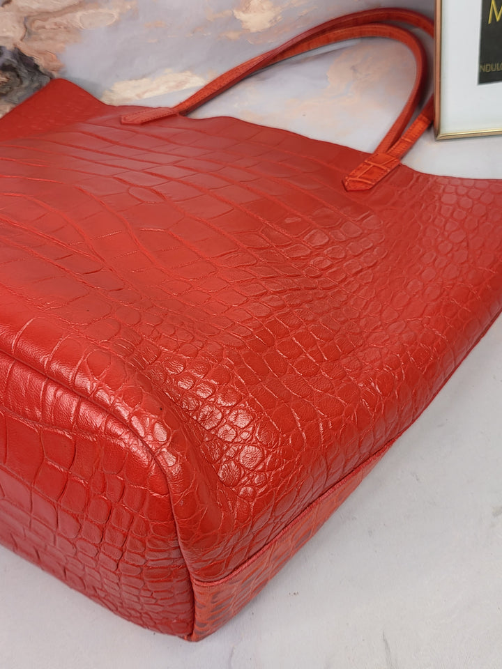 Givenchy Antigona Croc Embossed Tote Bag