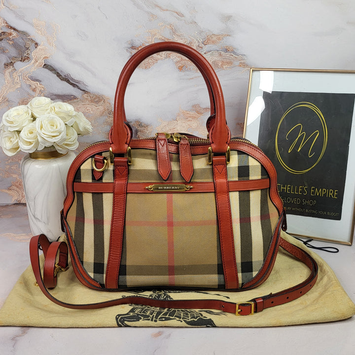 Burberry Bridle Orchard Bowler Bag