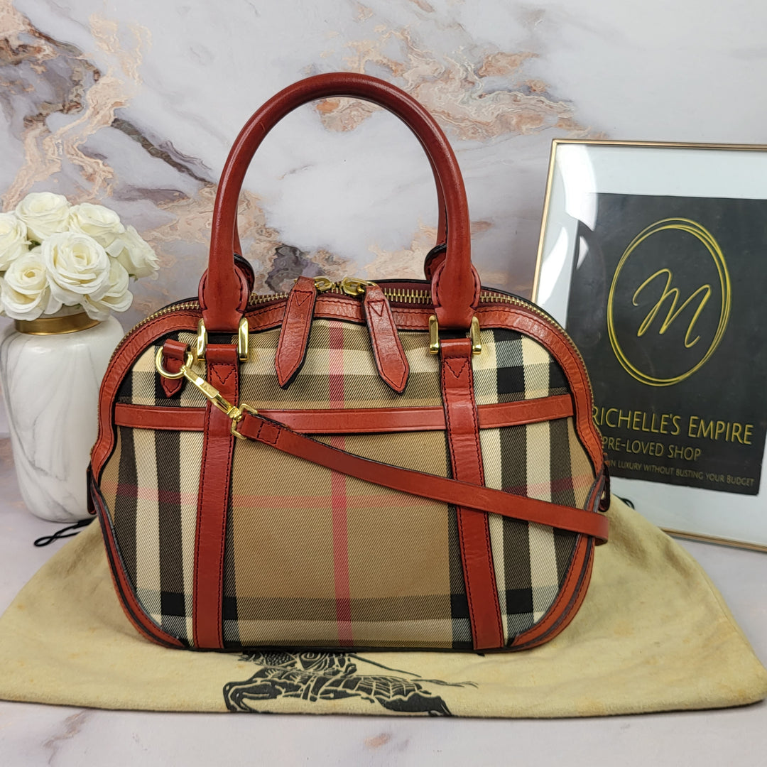 Burberry Bridle Orchard Bowler Bag