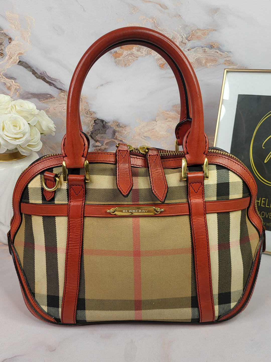 Burberry Bridle Orchard Bowler Bag