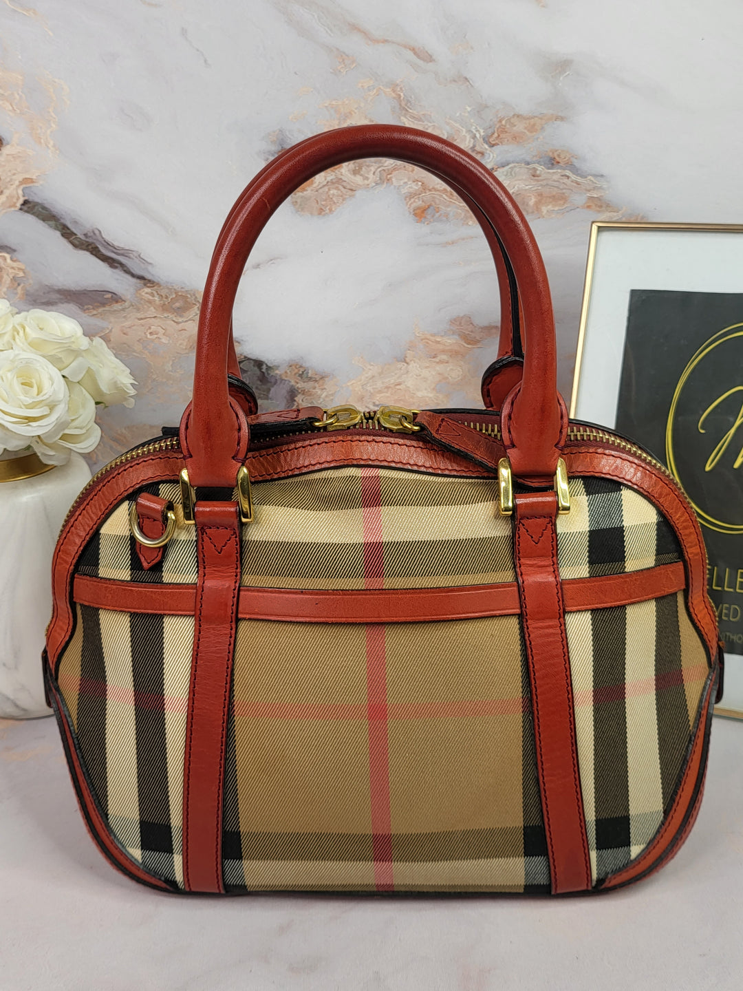 Burberry Bridle Orchard Bowler Bag