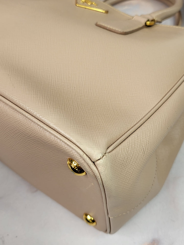Prada Saffiano Two-Zip Lux Tote Bag