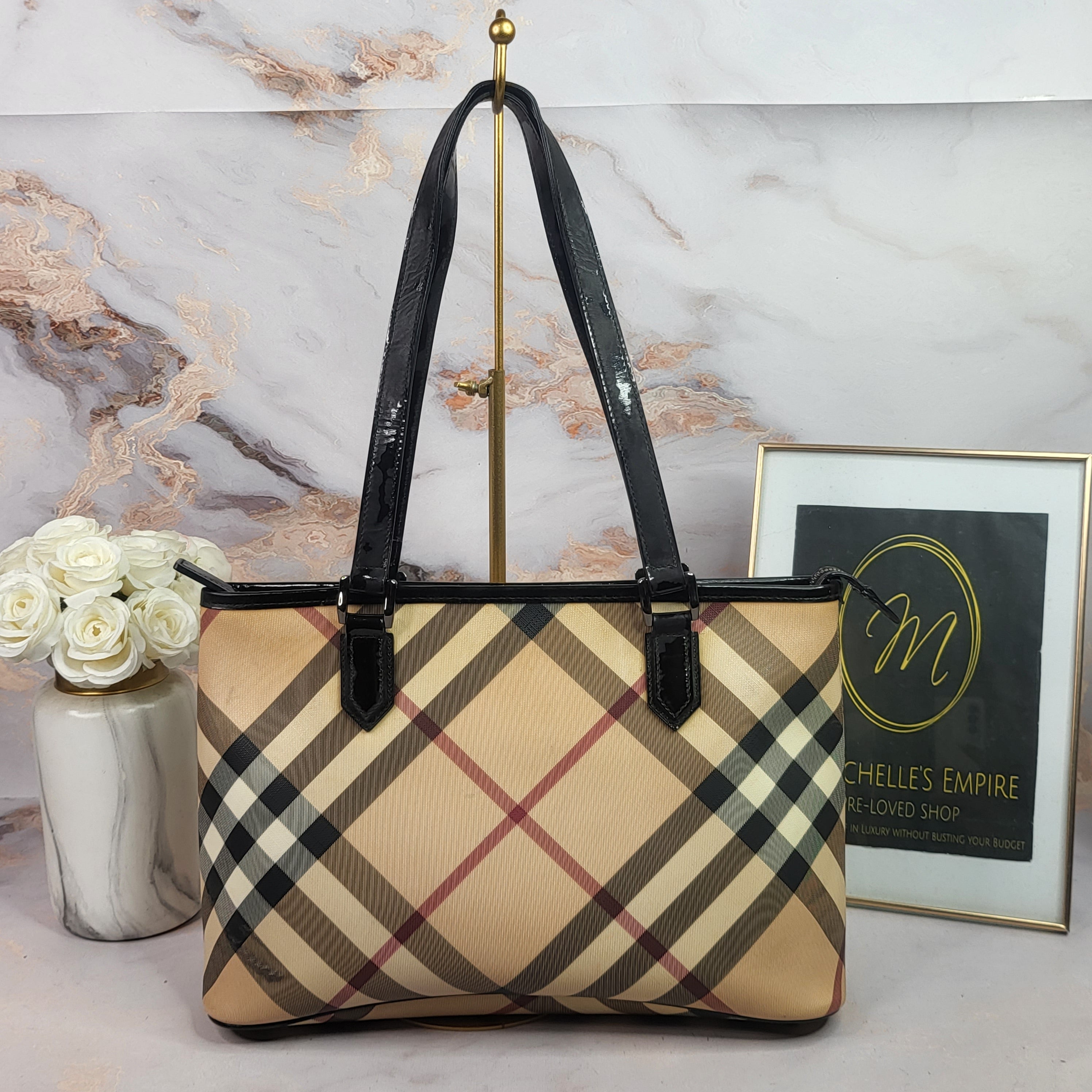 Burberry nova check tote bag clearance price