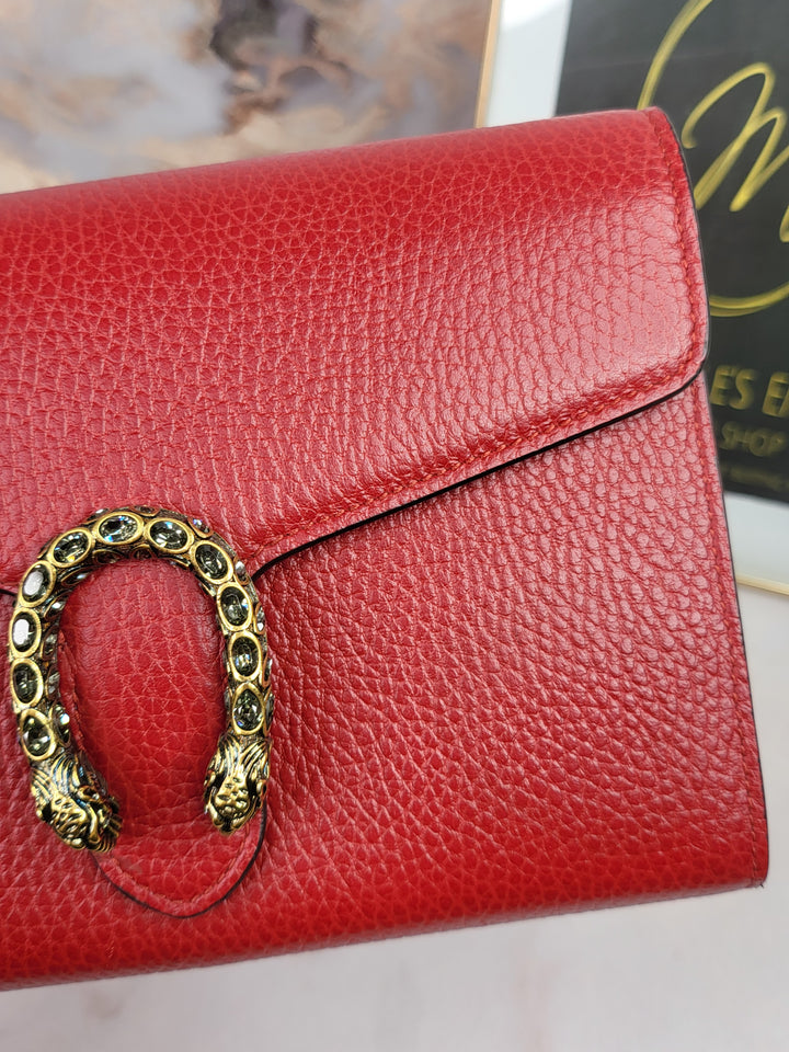 Gucci Calfskin Mini Dionysus Chain Wallet