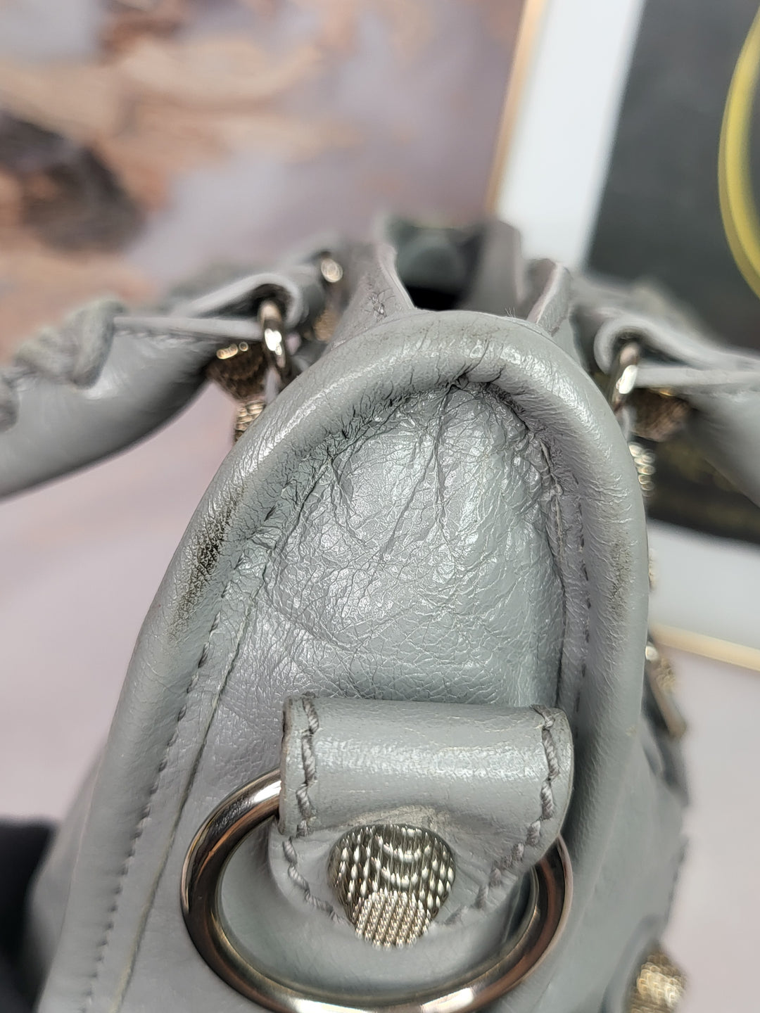 Balenciaga Lambskin Giant Mini City Bag