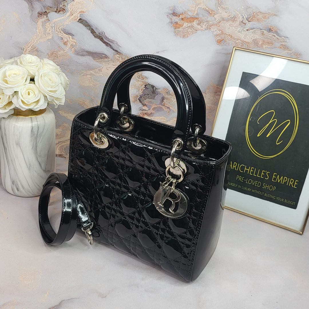 Dior Patent Lady Dior Medium