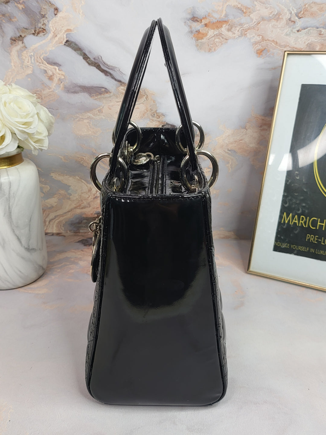 Dior Patent Lady Dior Medium